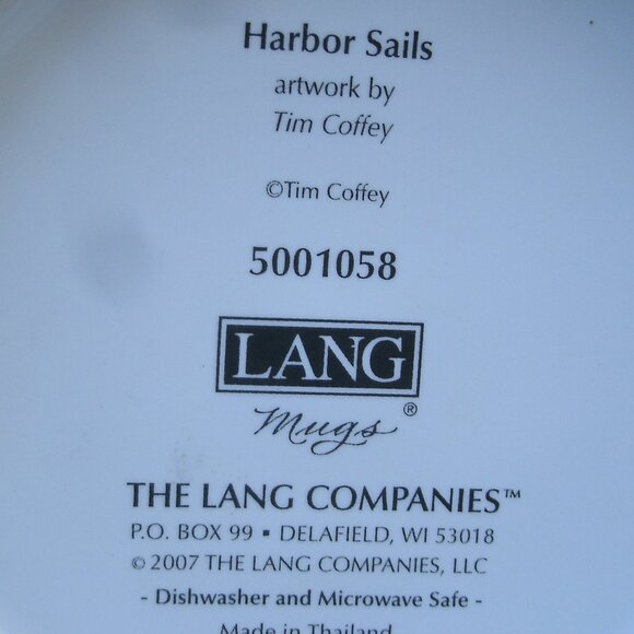 Lang Co. Sailboat Artwork Mug Tim Coffey 2007 - Picture 16 of 16